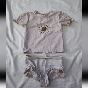 HB infant girl 24m Pink smile bathing suit #NN5